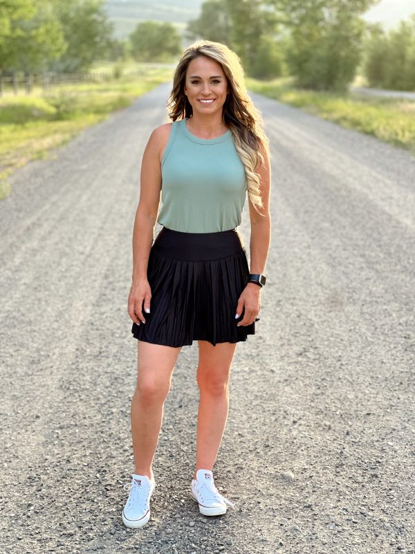 The Tennis Skort in Black For Cheap