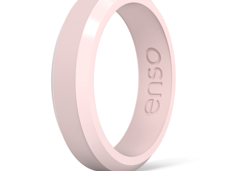 Bevel Thin Silicone Ring - Pink Sand Hot on Sale