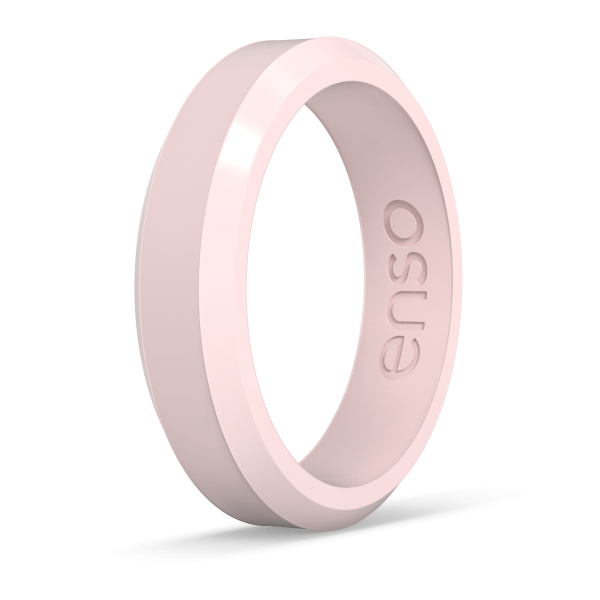 Bevel Thin Silicone Ring - Pink Sand Hot on Sale