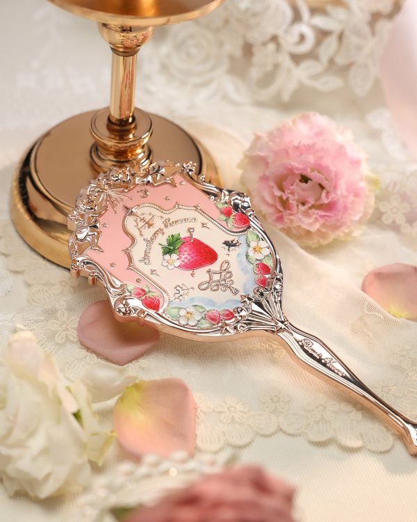 Strawberry Rococo Hand Mirror on Sale