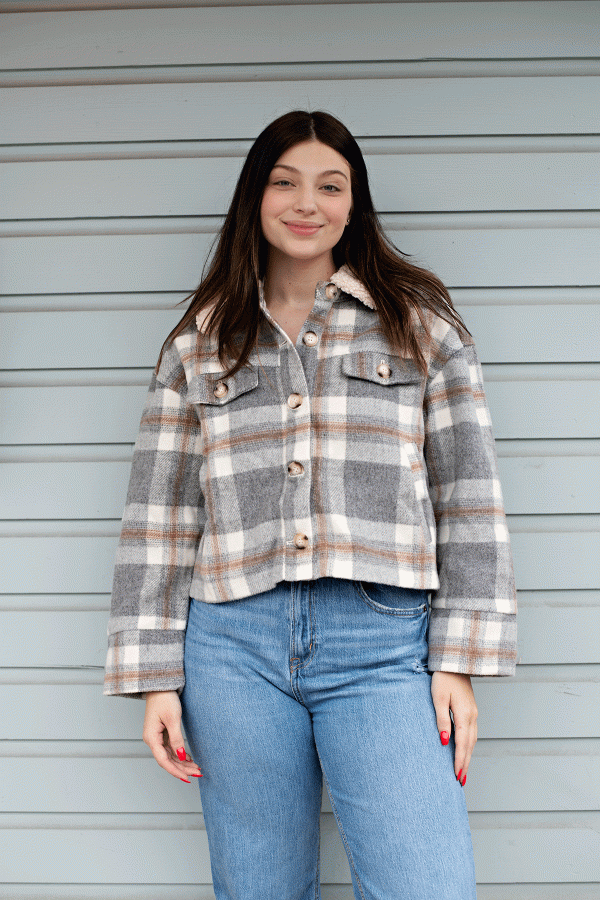 Willow Cropped Plaid Jacket Fashion