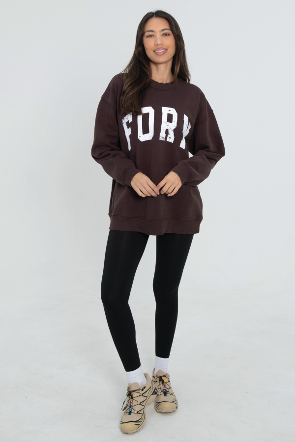 FORM Crewneck - Espresso Online Hot Sale