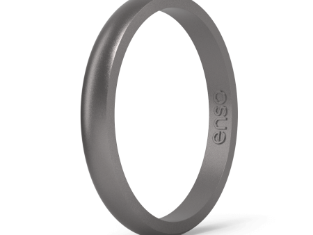 Elements Classic Halo Silicone Ring - Platinum For Discount