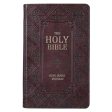 KJV Brown Faux Leather Giant Print Standard Bible Red Letters With Thumb Indexed Online Hot Sale