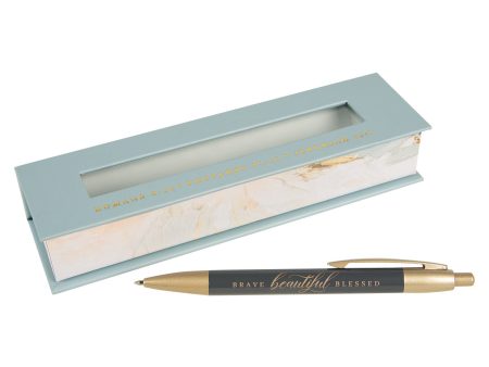 Brave Beautiful Blessed Pen In Gift Box Discount