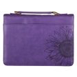 She Is Clothed Purple Faux Leather Bible Bag - Proverbs 31:25 Fashion