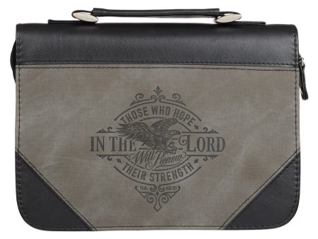 Those Who Hope In The Lord Two-Tone Faux Leather Bible Bag - Isaiah 40:31 Online now