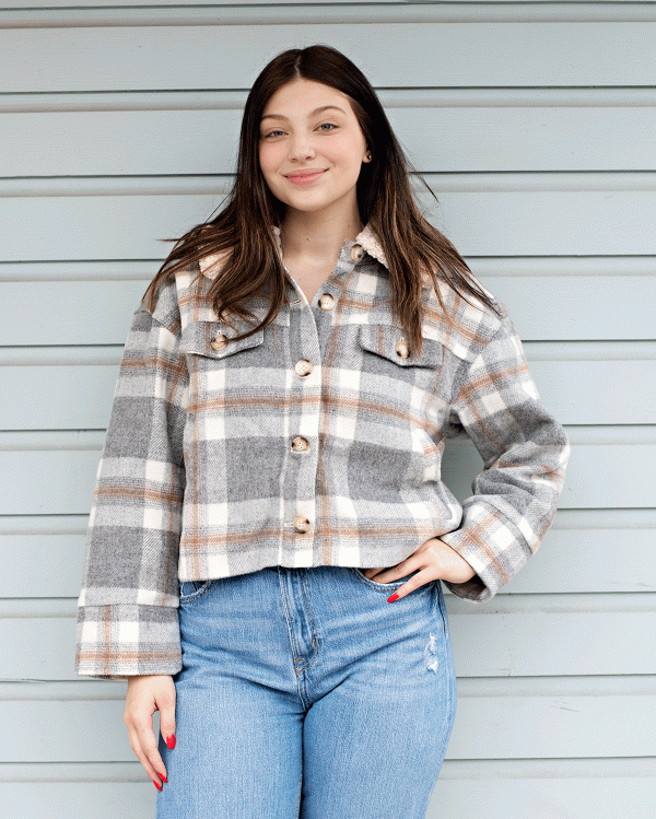 Willow Cropped Plaid Jacket Fashion