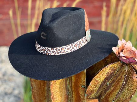 The Leopard Felt Hat in Black Discount