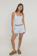 Pointelle Shorts - Baby Blue Fashion