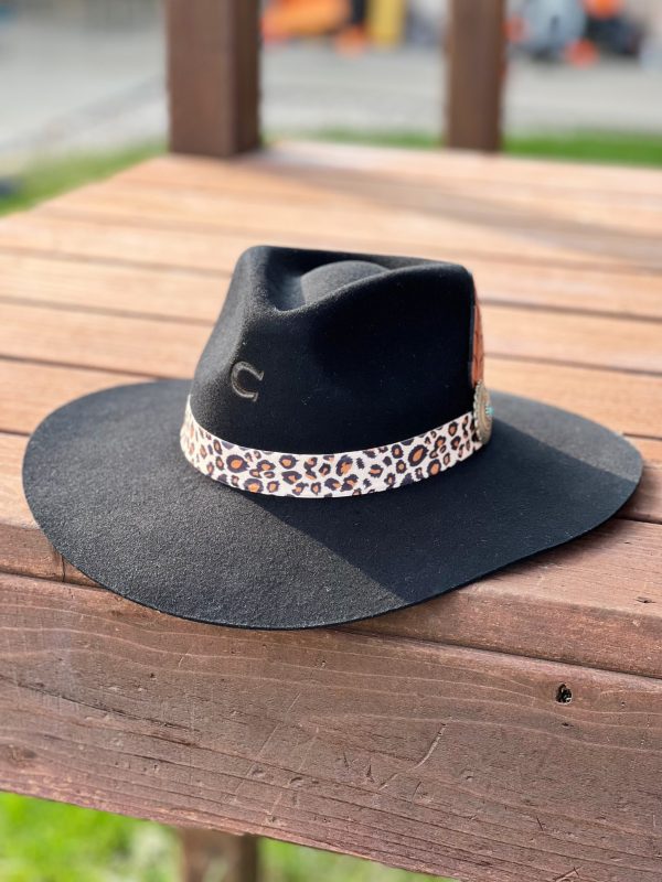 The Leopard Felt Hat in Black Discount