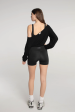 Off Shoulder Sweater - Black Cheap