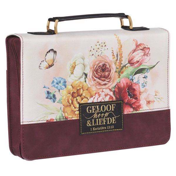 Geloof, Hoop en Liefde Afrikaans Faux Leather Bible Bag Cheap