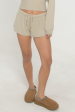 Sweater Shorts - Oatmeal Hot on Sale