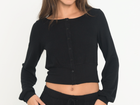 Cardigan Sweater - Black For Cheap