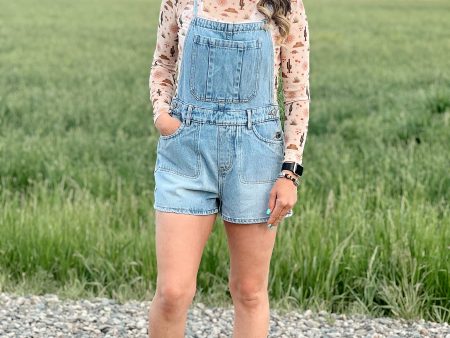 The Denim Romper Short Online Hot Sale