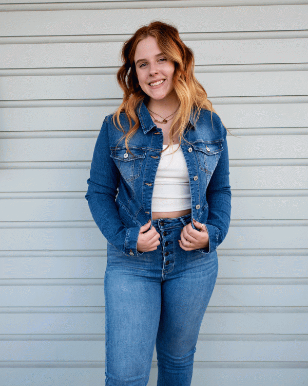 Vintage Wash Cropped Denim Jacket Fashion