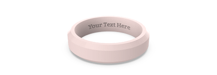 Bevel Thin Silicone Ring - Pink Sand Hot on Sale