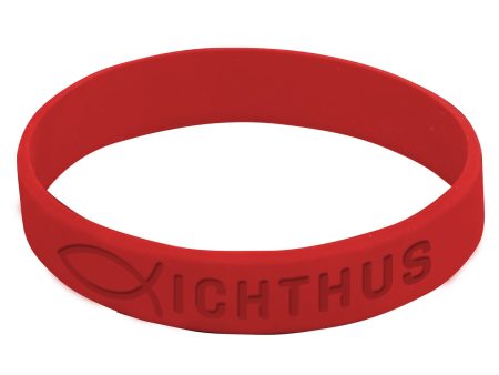 Ichthus Red Silicone Wristbands Online