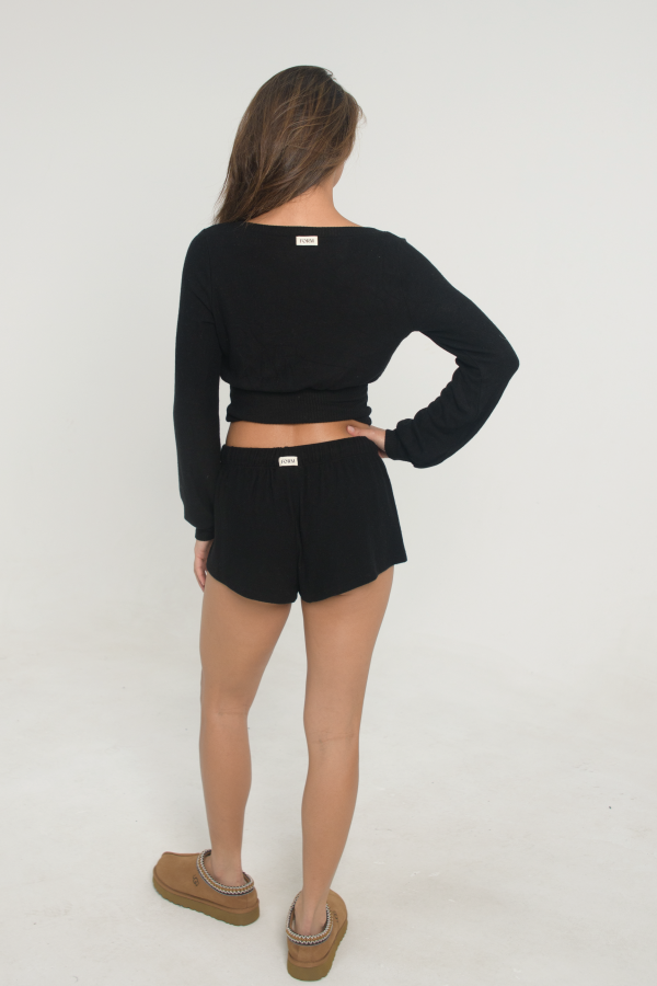 Sweater Shorts - Black Cheap