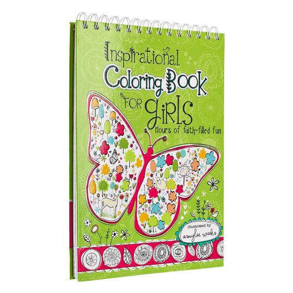 Inspirational Coloring Book For Girls (Wirebound) Cheap