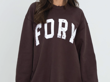 FORM Crewneck - Espresso Online Hot Sale