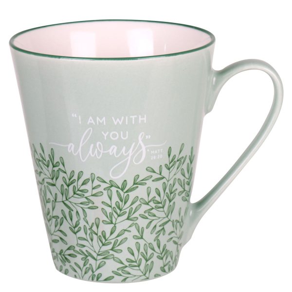 I Am with You Always Green Ceramic Mug For Discount