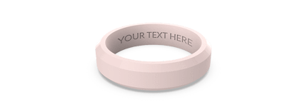 Bevel Thin Silicone Ring - Pink Sand Hot on Sale