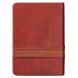 KJV Brown Faux Leather Compact Bible Large Print Red Letter on Sale