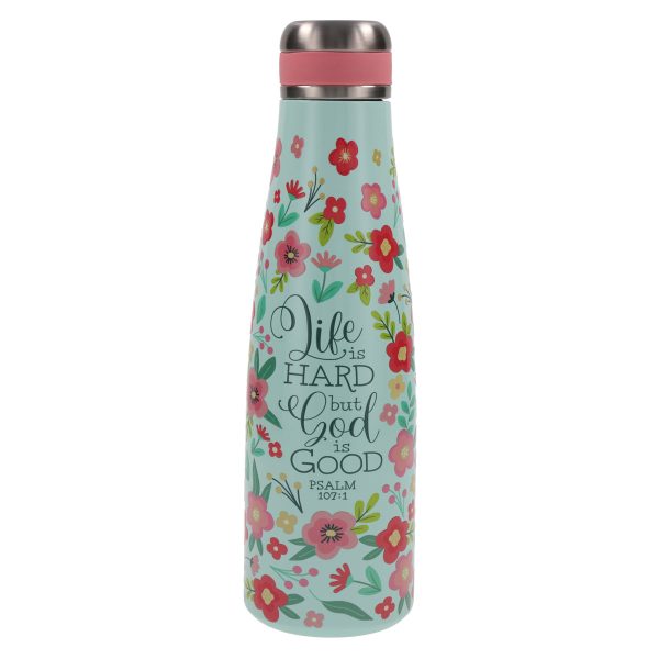 Life Is Hard but God Is Good Stainless Steel Water Bottle Discount