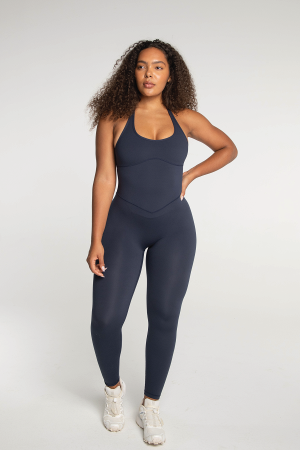 Halter Onesie - Navy Online Sale