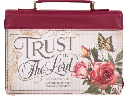 Trust In The Lord Floral Proverbs 3:5 (Faux Leather Bible Bag) Cheap