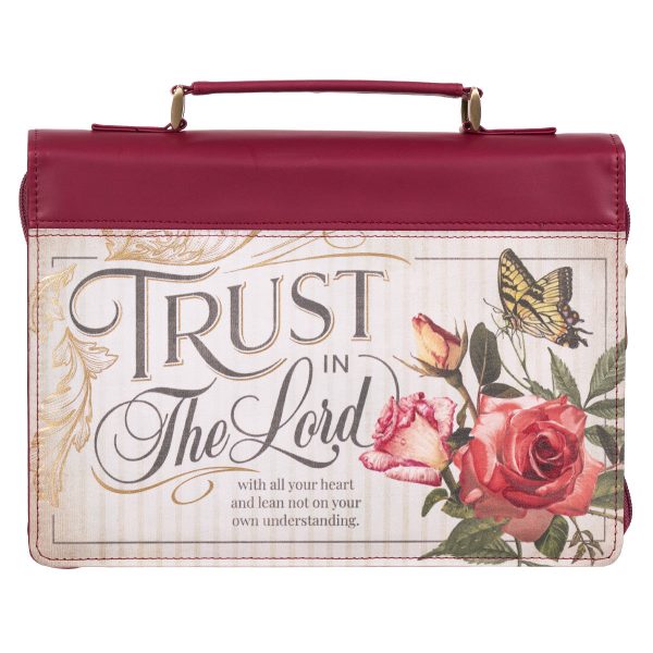 Trust In The Lord Floral Proverbs 3:5 (Faux Leather Bible Bag) Cheap