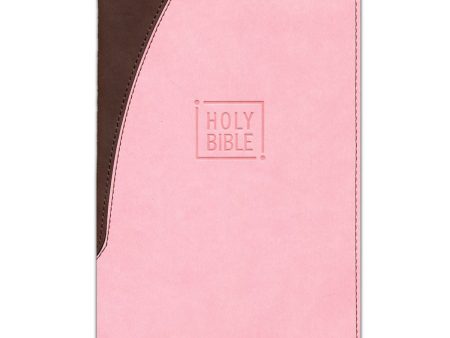 NIV Pink   Brown Imitation Leather Premium Gift Bible Red Letter Comfort Print For Sale