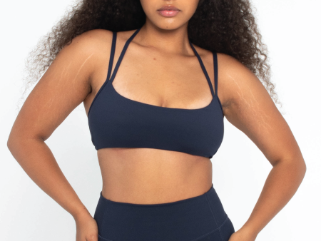 Double Strap Bra - Navy Online Hot Sale