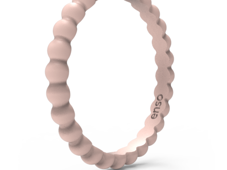 Beaded Stackable Silicone Ring - Pink Sand Online Hot Sale