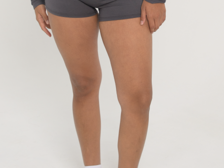 Fold Over Shorts - Thunderstorm Cheap