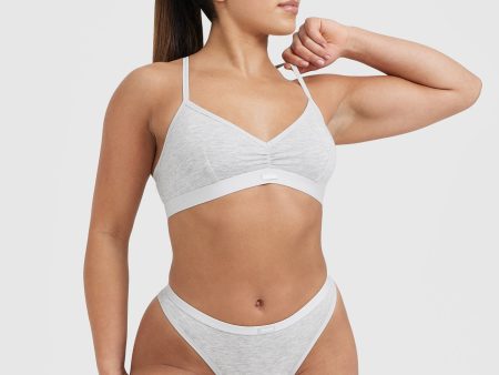 Soft Classic Bralette | Grey Marl For Sale