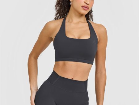 Timeless Square Neck Sports Bra | Coal For Cheap