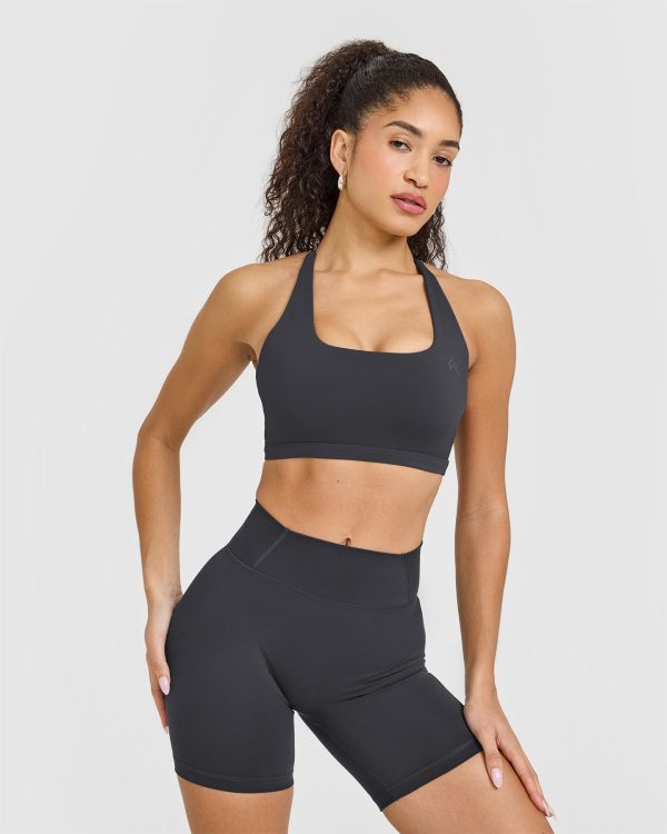 Timeless Square Neck Sports Bra | Coal For Cheap