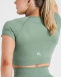 Classic Seamless 2.0 Short Sleeve Crop Top | Sage Marl Discount