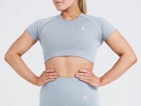 Classic Seamless 2.0 Short Sleeve Crop Top | Smoke Grey Marl Cheap