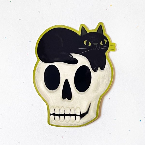 Skull Kitty Sticker Online Hot Sale