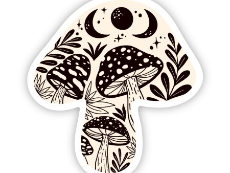 Mushrooms & Moons Inside Mushroom Sticker Online now