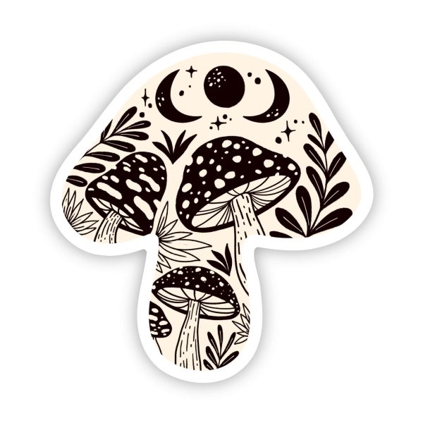 Mushrooms & Moons Inside Mushroom Sticker Online now