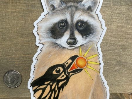 Raccoon & Raven Vinyl Sticker For Discount