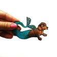 Dachshund Mermaid Wood MAGNET Sale