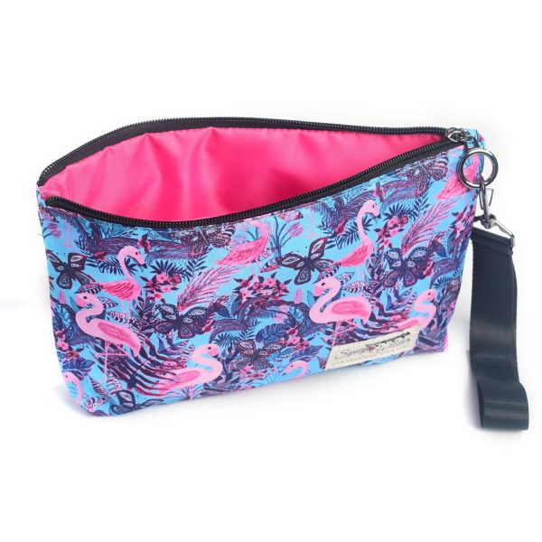 Flamingo Cove Organizer Wristlet Cheap