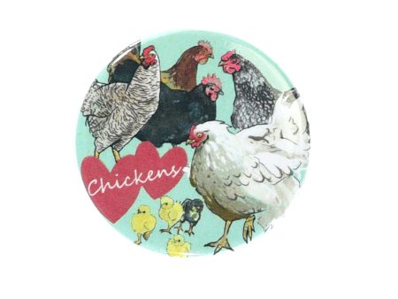 Chickens Love Pinback Button Sale