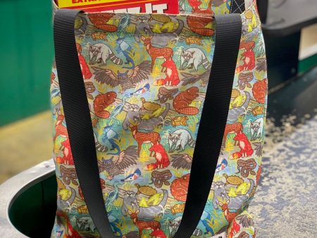 Creek Critters Canvas Shopping Tote Hot on Sale